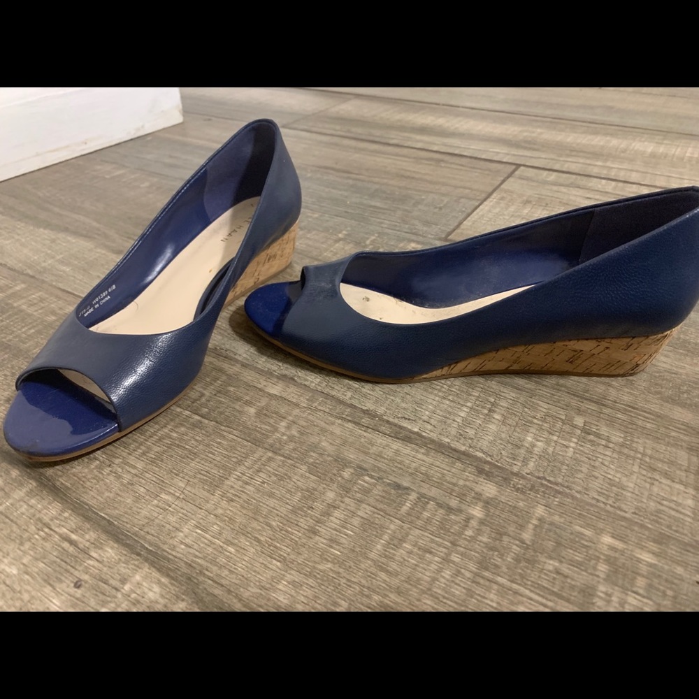 Cole Haan blue wedge